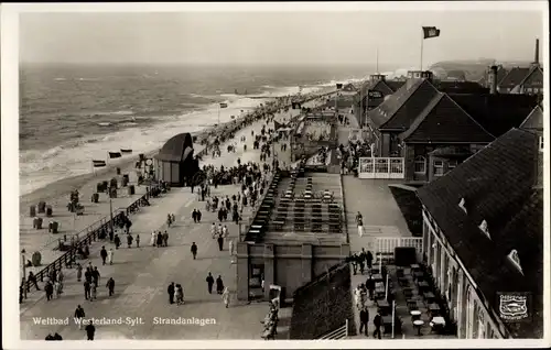 Ak Westerland auf Sylt, Strandanlagen