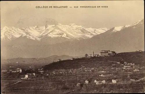 Ak Bollengo Piemont, Panorama im Winter