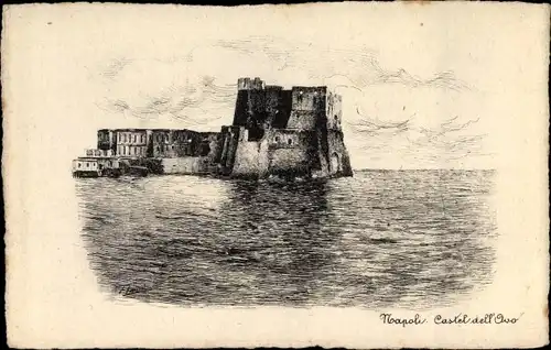 Ak Napoli Neapel Campania, Castel dell' Ovo