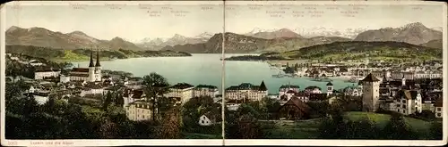 Klapp Ak Luzern Stadt Schweiz, Panorama