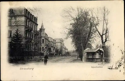 Ak Strasbourg Straßburg Elsass Bas Rhin, Spachallee