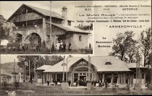 Ak Grenoble Isère, ExpositionInternationale 1925, Le Moulet Rouge, Armenonville