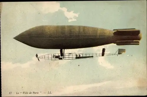 Ak Le Ville de Paris, Luftschiff, Zeppelin
