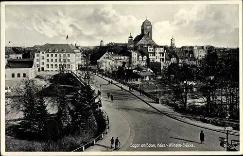 Ak Żagań Sagan Schlesien, Kaiser Wilhelm Brücke