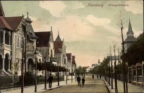 Ak Flensburg in Schleswig Holstein, Wrangelstraße