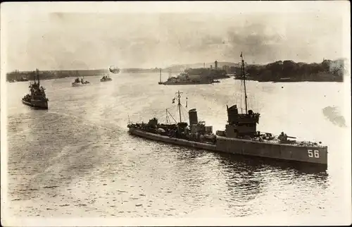 Foto Ak Świnoujście Swinemünde Pommern, 2. Torpedoboot Halbflottille, Führerboot T 156, Okt. 1927