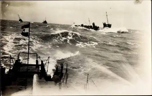 Foto Ak Deutsche Torpedoboot Halbflottille, Fahrt nach Ostern 1928