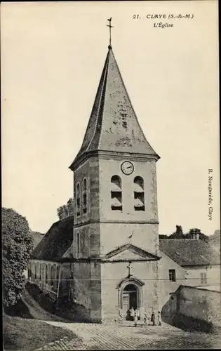 Ak Claye Seine et Marne, Kirche