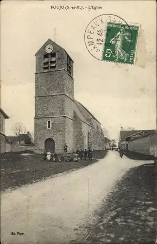 Ak Fouju Seine et Marne, Kirche