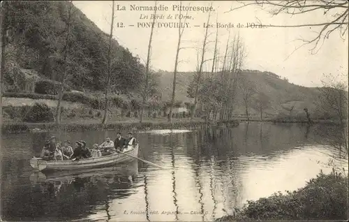 Ak Pont d Ouilly Calvados, Les Bords de l'Orne