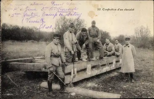 Ak Yvelines, 10. Confection d'un chevalet