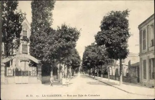 Ak La Garenne Colombes Hauts de Seine, Rue des Bois de Colombes
