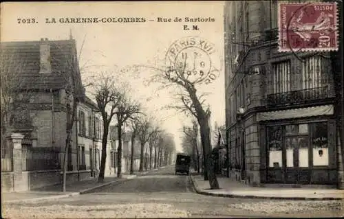 Ak La Garenne Colombes Hauts de Seine, Rue de Sartoris