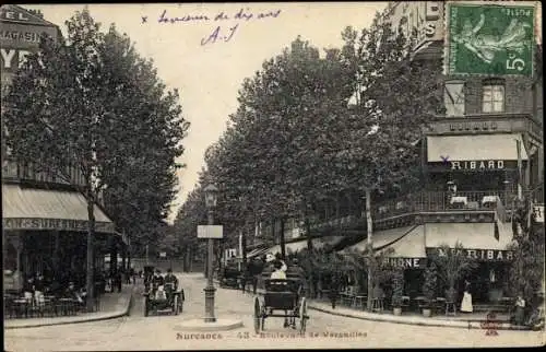 Ak Suresnes Hauts de Seine, Le Boulevard de Versailles