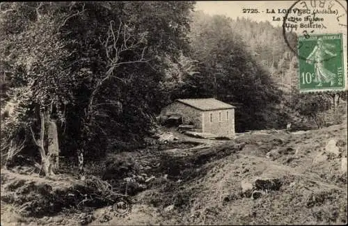 Ak La Louvesc Ardèche, La Petite Suisse, une Scierie