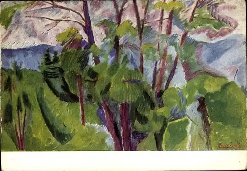 Künstler Ak Boccioni, Umberto, Paesaggio, Futurismus