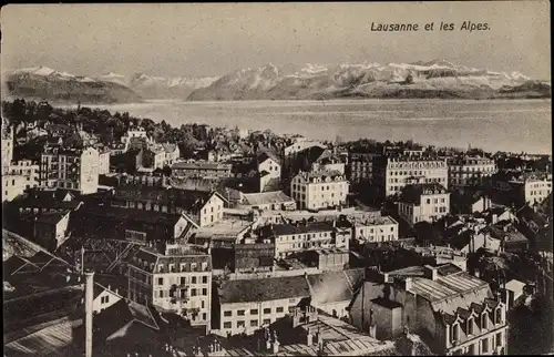 Ak Lausanne Kanton Waadt, Panorama vom Ort