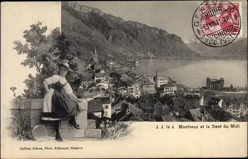 Ak Montreux Kanton Waadt, Dent du Midi