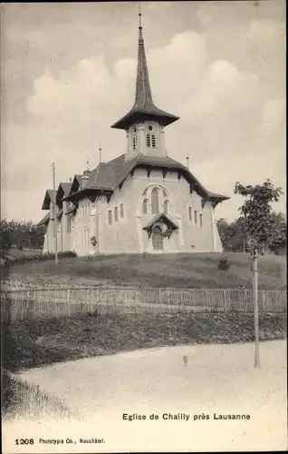 Ak Lausanne Kanton Waadt, Eglise de Chailly
