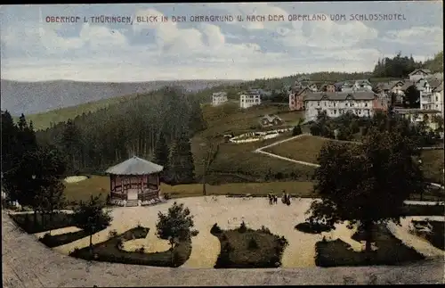 Ak Oberhof im Thüringer Wald, Ohragrund und Oberland vom Schlosshotel