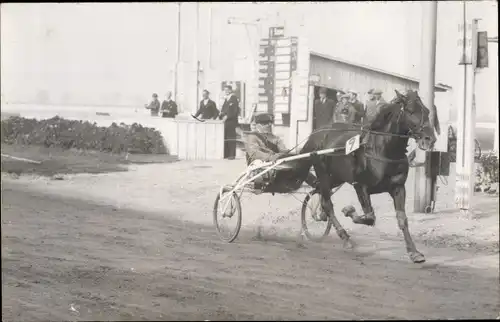 Foto Ak Daglfing München Bayern, Trabrennen, Pferd, Wagen, Nr. 9