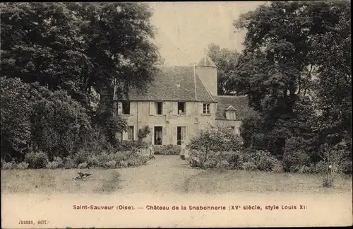 Ak Saint Sauveur Oise, Chateau de la Snabonnerie