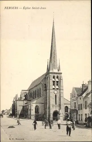 Ak Nemours Seine-et-Marne, Église Saint Jean