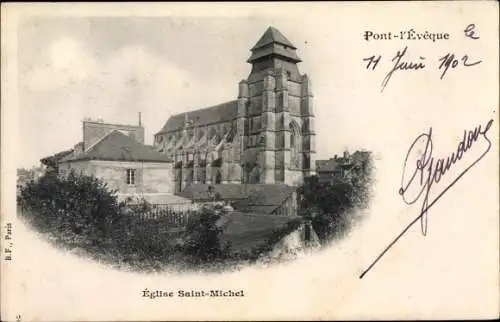 Ak Pont l Eveque Calvados, Kirche Saint Michel