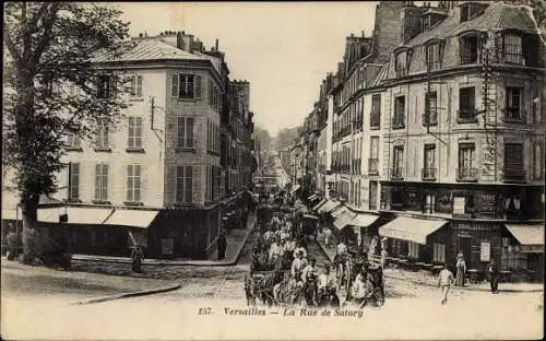 Ak Versailles Yvelines, La Rue de Satory