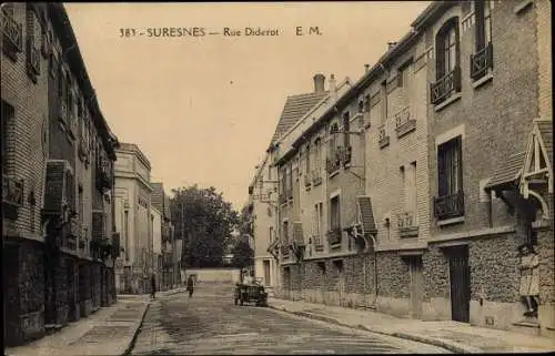 Ak Suresnes Hauts de Seine, Rue Diderot