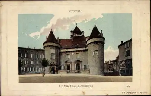 Ak Aubenas Ardèche, Chateau d'Aubenas