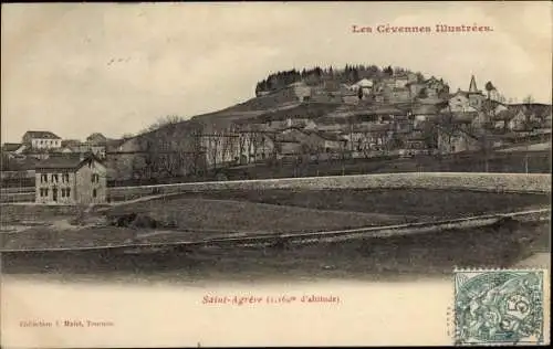 Ak Saint Agreve Ardèche, Blick auf den Ort