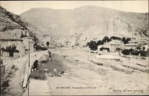 Ak Le Pouzin Ardeche, Passerelle sur l'Ouveze