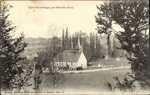 Ak Damville Eure, Eglise de Coulonges