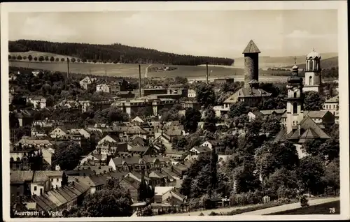 Ak Auerbach im Vogtland, Panorama vom Ort