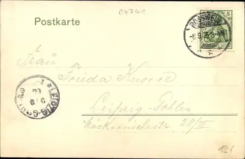 Ak Roßwein Sachsen, Panorama, handkoloriert