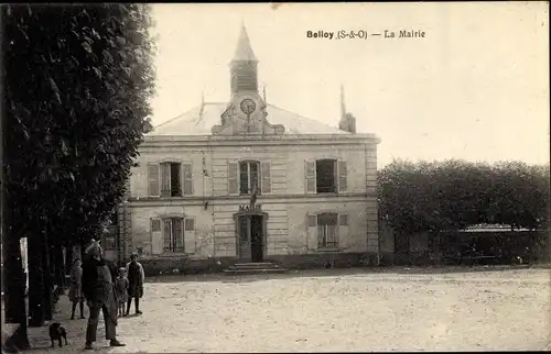 Ak Belloy Oise, La Mairie