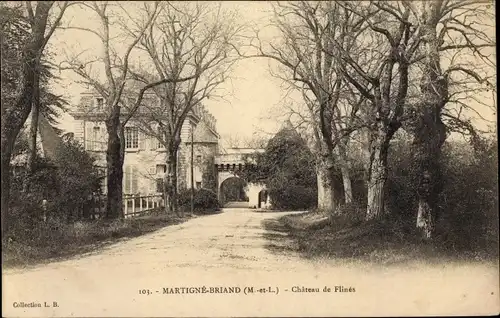 Ak Martigné Briand Maine et Loire, Château de Flinés