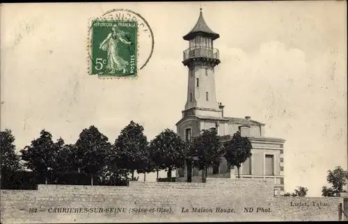 Ak Carrieres sur Seine Yvelines, La Maison Rouge