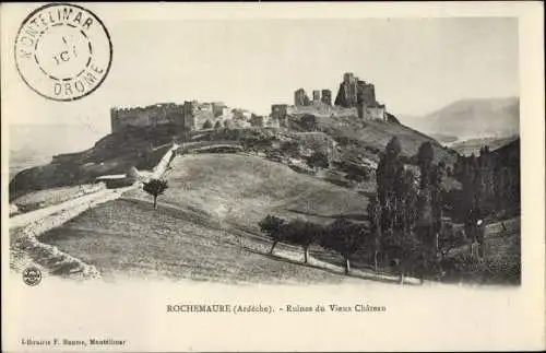 Ak Rochemaure Ardèche, Ruines du Vieux Chateau