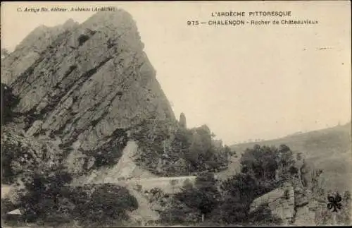 Ak Chalencon Ardèche, Roche de Chateau vieux