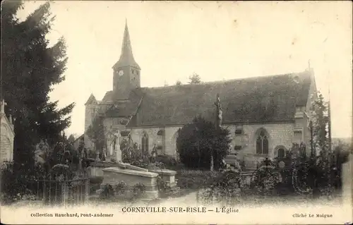 Ak Corneville sur Risle Eure, L'Eglise