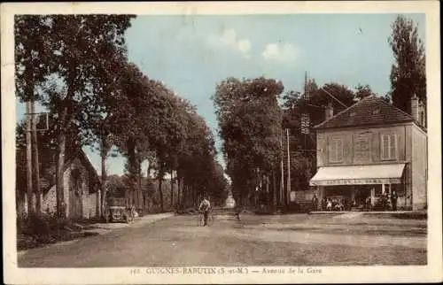 Ak Guignes Rabutin Seine et Marne, Avenue de la Gare