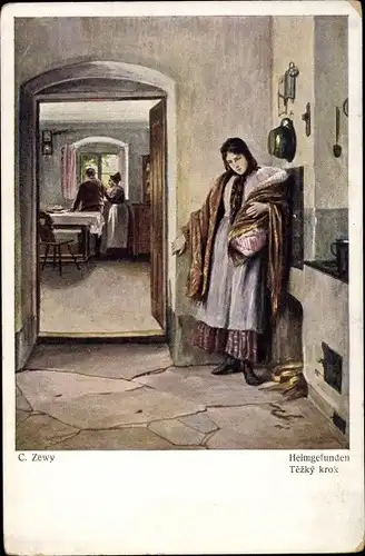 Künstler Ak Zewy, K., Heimgefunden