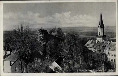 Ak Schöneck im Vogtland, Teilansicht mit Rathaus