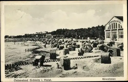 Ak Ostseebad Grömitz in Holstein, Strandleben