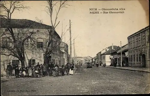 Ak Nisch Nis Serbien, Obrenovitcha ulica, Rue Obrenovitch