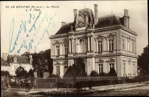 Ak La Menitre Maine et Loire, Rathaus