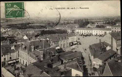 Ak Vihiers Maine et Loire, Panorama