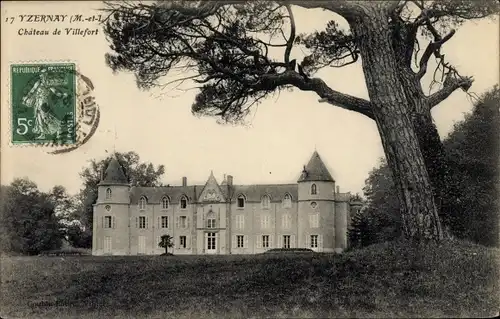 Ak Yzernay Maine et Loire, Château de Villefort